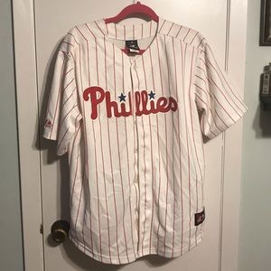 Boys Sz 18/20 Utley Phillies Jersey
